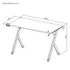 Mesa gaming NanoRS com retroiluminação LED 120x60cm RS10