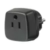 Adaptador de viagem EUA, Japão/ficha com terra, adaptador de tomada preto