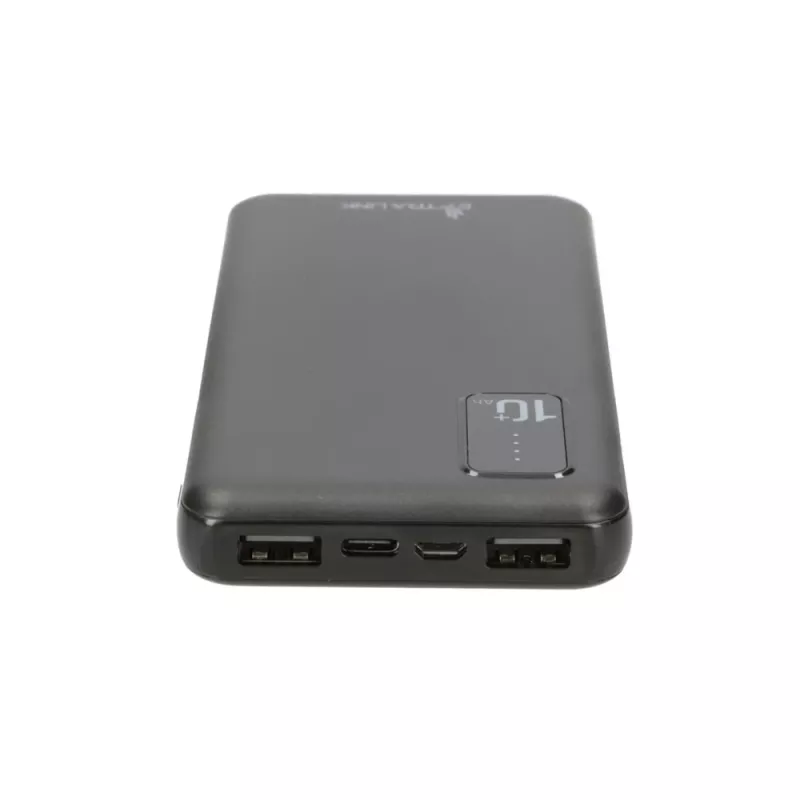 Powerbank Extralink EPB-098B 10000 mAh, LiPo, 2× USB-A + 1× USB-C, preto