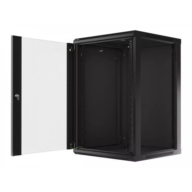 Armário rack de parede LANBERG WF01-6618-10B, 18U, 600×600×907 mm, preto, 60 kg