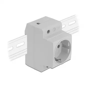 Tomada CEE 7/3 DeLOCK 11469 Cinzento claro 250V 16A