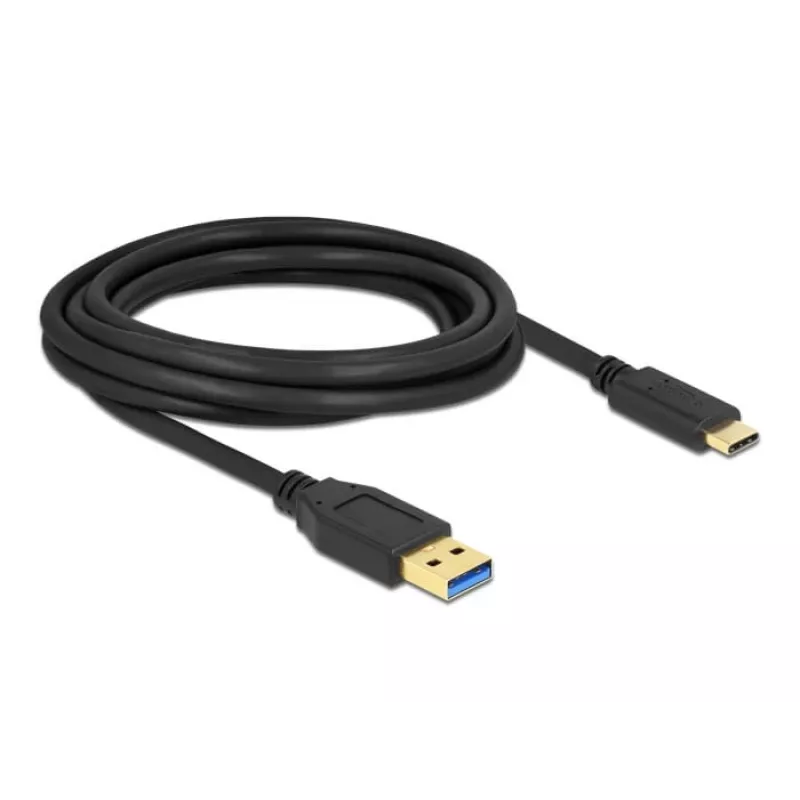 Cabo USB DeLOCK SuperSpeed USB 3.2 Gen 2 Type-A para Type-C 3 m