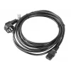 Cabo de alimentação LANBERG CA-C13C-11CC-0050-BK – 5 m, conector fêmea C13 para CEE7/7, C13 angular