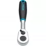 Catraca reversível de dentes finos HiPer 863HP, 1/4 (preto/azul, ângulo de rotação 4°, retenção por esfera)