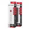 Régua de tomadas ARMAC Multi M3 com 3 tomadas e cabo de 5 m, cinzenta