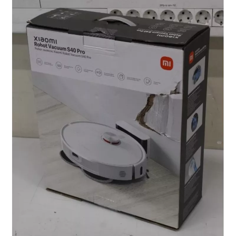 SALE OUT. Xiaomi Robot Vacuum S40 Pro EU | Xiaomi Robot Vacuum S40 Pro EU | Húmido e seco | 5200 mAh | Capacidade do depósito de pó 0,43 L | 15000 Pa | branco | EMBALAGEM DANIFICADA