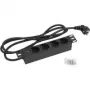 Triton RAB-PD-X91-C1 - Régua de tomadas (rack - montável em rack) - AC 230 V - Saídas: 4 - 25,4 cm (10) - 2,0m - RAL 9005 (RAB-PD-X91-C1)