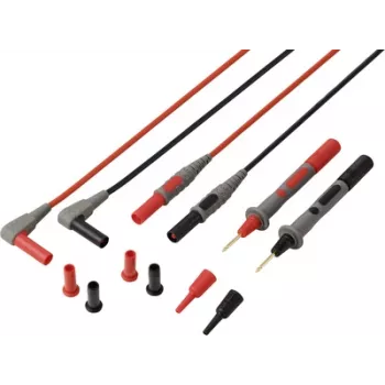Cabo de medição de silicone premium VOLTCRAFT MSL-850 contactos dourados 1,2 m 1 par (VC-17312690)