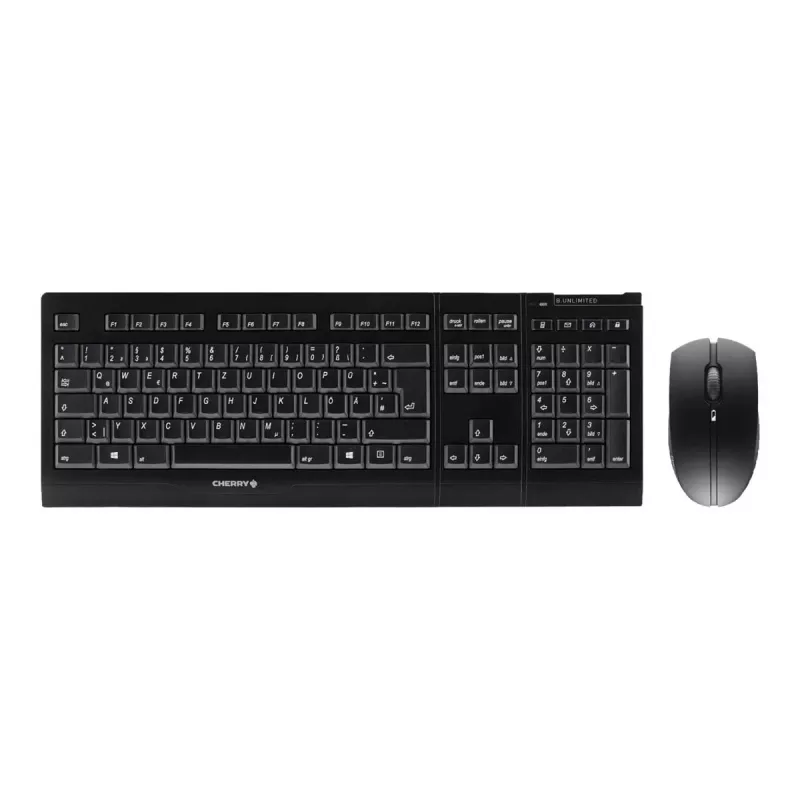 CHERRY B.UNLIMITED 3.0 teclado rato incluído escritório RF Wireless alemão preto