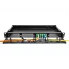 Painel de encaminhamento de fibra ótica DeLOCK 19 polegadas 1U preto montagem em rack 1U