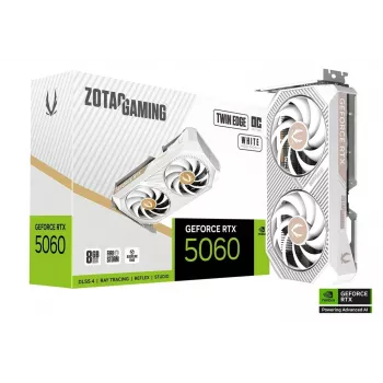 Placa gráfica Zotac GAMING GeForce RTX 5060 Twin Edge OC White Edition 8GB GDDR7