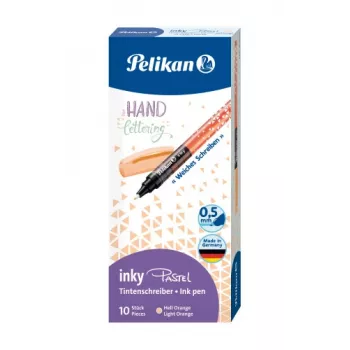 Caneta esferográfica Pelikan Inky 273 Laranja 10 unid.