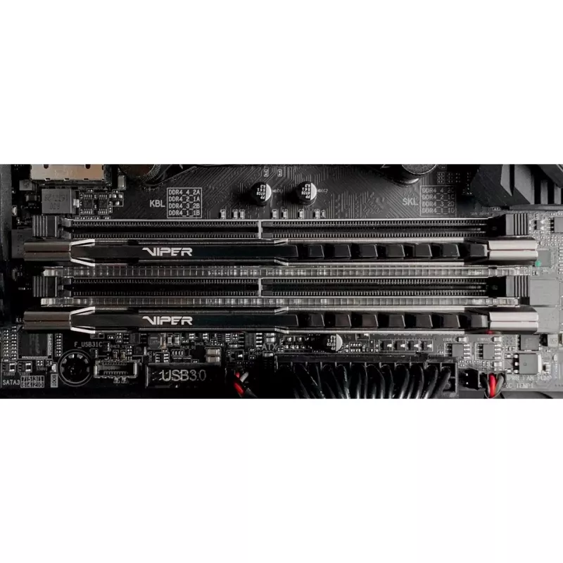 Patriot Viper Steel PVS464G320C6K DDR4 64GB (2x32GB) 3200MHz CL16 288 pinos DIMM kit de memória para desktop, XMP 2.0