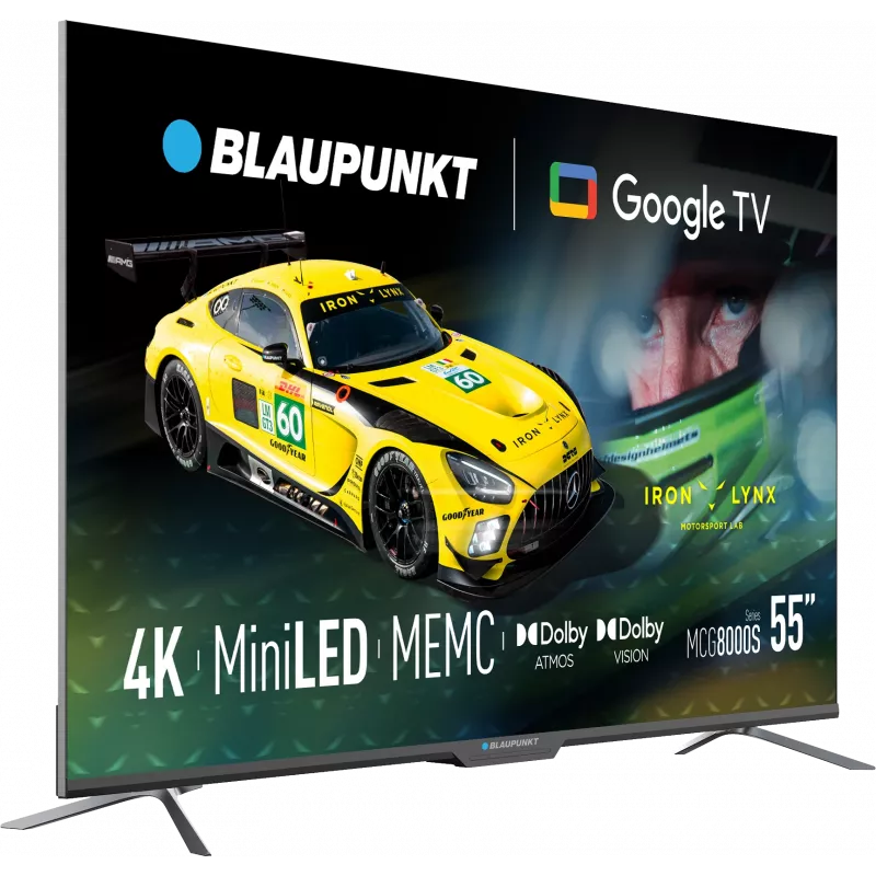 Blaupunkt Mini LED TV | 55MCG8000S | 55 polegadas | Smart TV | Google TV | Preto