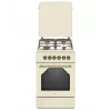 Fogão a gás e elétrico MPM MPM-56-KRM-14, 56 cm, 4 queimadores a gás, forno elétrico, creme