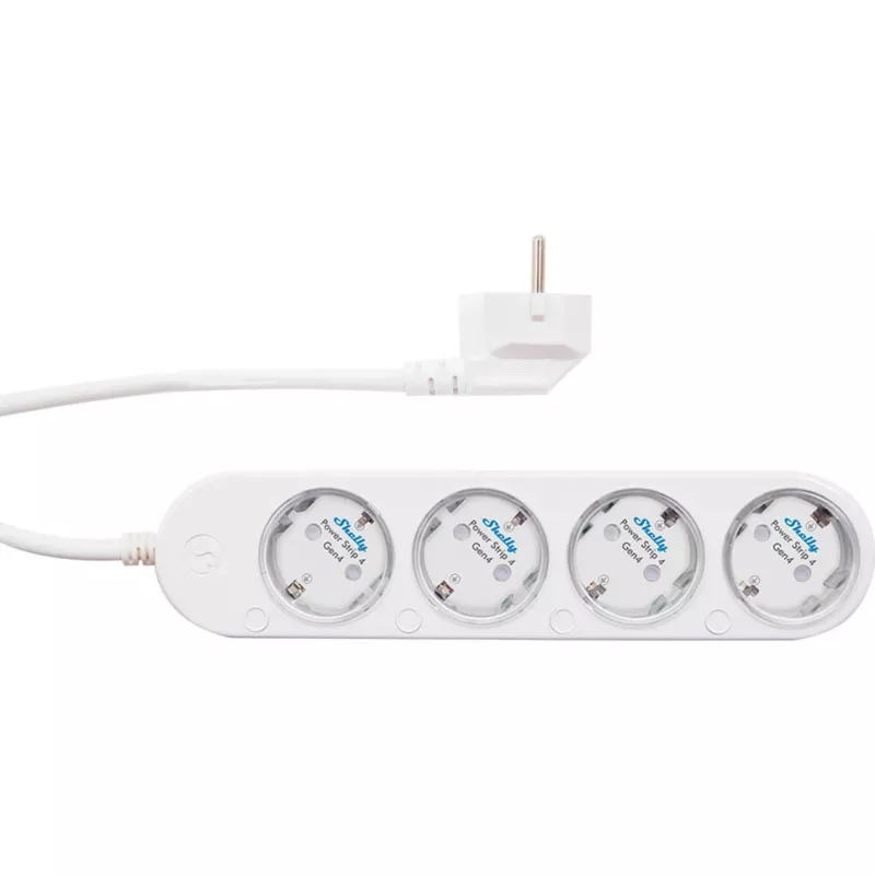 Régua de tomadas Smart 12A Shelly Power Strip 4 Gen4 Zigbee/Matter