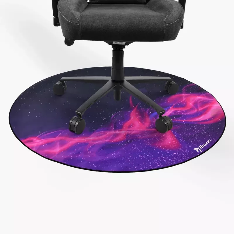 Tapete de proteção de chão Arozzi Zona Round Floor Pad — roxo Galaxy (tapete de proteção redondo para cadeiras e móveis)