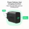 Fonte de alimentação Green Cell PowerSource Solo30 30W preta — carregador USB-C de porta única