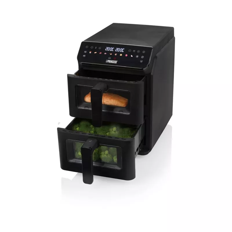Princess Double Stack Airfryer | 182490 | Potência 3000 W | Capacidade 11,2 L | Preto