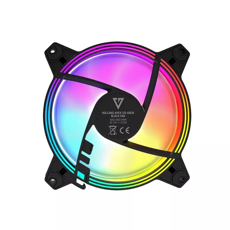 Ventoinha para caixa de 120 mm MODECOM VOLCANO APEX 120 ARGB Preto