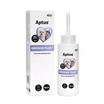 APTUS Orisolve Plus - solução de limpeza de ouvidos para cães e gatos – 100 ml