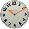 Relógio de parede NeXtime 8152 Girl, Ø43 cm, branco/cinzento/preto/laranja