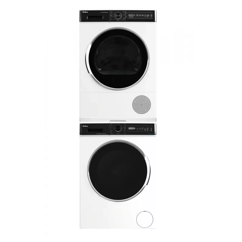 Amica WA3S712BLiSHB máquina de lavar roupa de instalação livre com carga frontal, 7 kg, 1200 rpm, 15 programas, classe energética B, branca