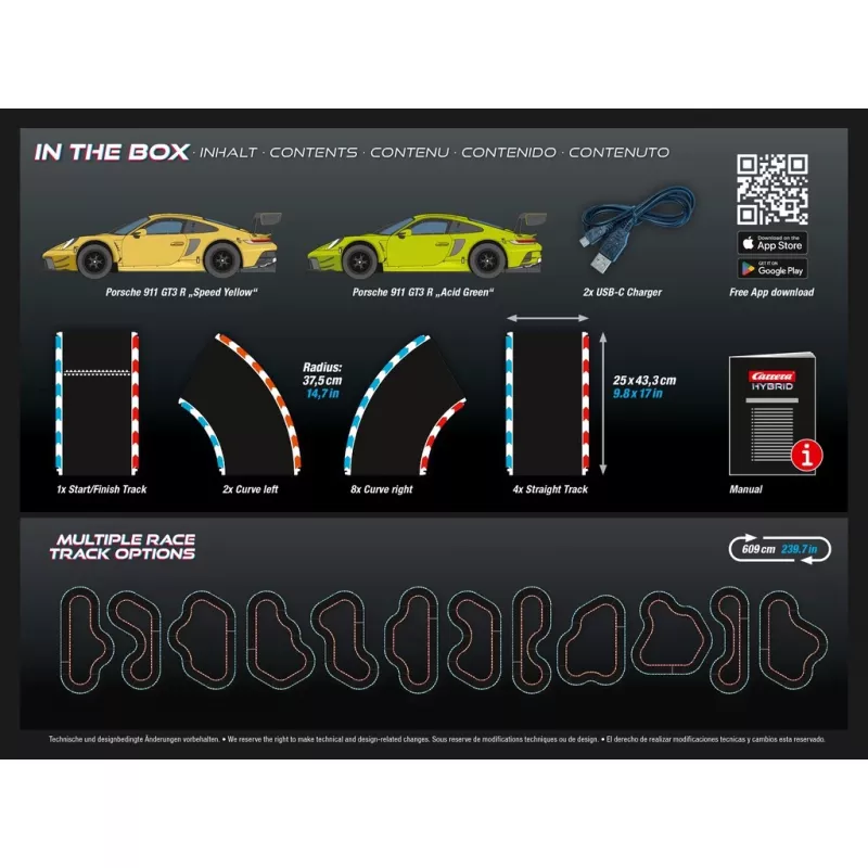 Conjunto de carro de corrida e pista Carrera 50050001 preto azul amarelo