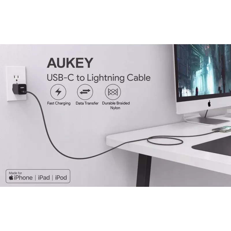 AUKEY CB-CL03 2 m preto