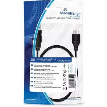 Cabo USB MediaRange MRCS154 USB 2.0 1,8 m preto