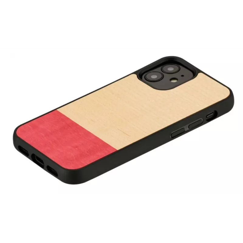 Capa de proteção Man and Wood para iPhone 12 mini – preto