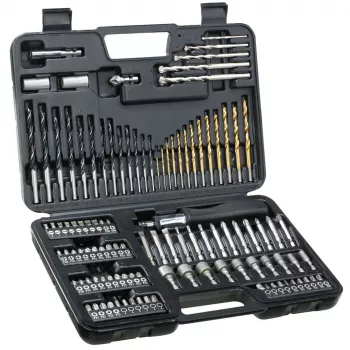 Conjunto de brocas DeWALT DT0109-QZ — 109 unid. para alvenaria, metal e madeira com mala de transporte