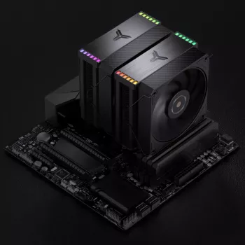 Dissipador de CPU Jonsbo HX6280 PWM RGB 130 mm, preto