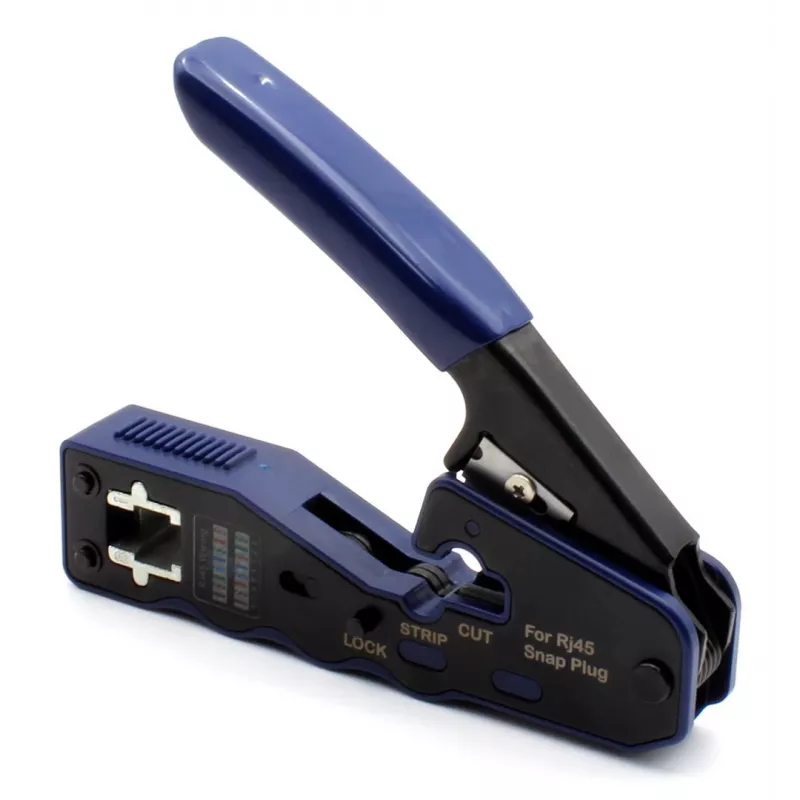 Alicate de cravar fichas pass-through RJ45 (8P8C) cat.5e/cat.6