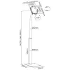 Suporte para tablet MACLEAN MC-467W altura ajustável compatível com tablets
