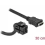 Conector fêmea HDMI com cabo preto DeLOCK 86853
