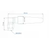 Antena LTE Teltonika 003R-00296, 5dBi, ficha SMA, angular