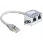 DeLOCK 65441 duplicador de porta RJ45, splitter Ethernet 100Base-TX, 1x RJ-45 (macho) para 2x RJ-45 (fêmea), 15 cm