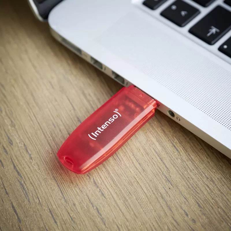 Pen USB Intenso 128 GB USB Type-A 2.0 Vermelho Transparente