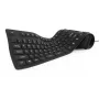 Teclado de silicone USB+PS/2 preto