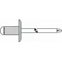 Rebite cego GESIPA 5x20 mm flange grande, K14, intervalo de aperto 14,0–15,0 mm, embalagem de 250 unid.