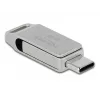 Pen USB DeLOCK 64 GB USB-C Type-A rotativa caixa metálica