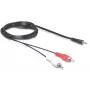 Cabo de áudio 3,5 mm/2 x RCA DeLOCK 84212