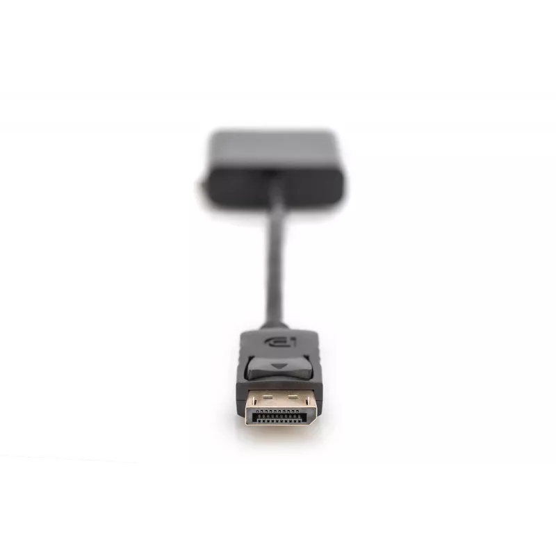 Cabo adaptador DisplayPort Assmann, DP - DVI (24+5) M/F, 0,15 m com bloqueio, compatível com DP 1.1, UL, azul, sem blindagem, 32AWG (AK-340409-001-S)