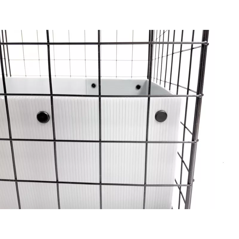 Parcão modular C&C 5x2 prateado 180x75x37 cm para porquinhos-da-índia, coelhos e ouriços, c&c