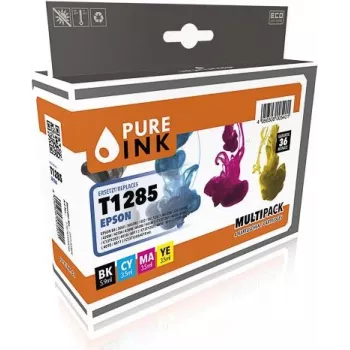Pure Ink 170745990046 Cartucho de tinta 4 unid. Compatível rendimento padrão preto - ciano - magenta - amarelo (EPST1285MP4)