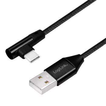 Cabo USB LogiLink CU0137 USB 2.0 0,3 M USB A para USB C preto