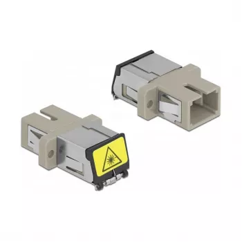 Acoplador de fibra ótica DeLOCK 86889 SC simplex fêmea para SC simplex fêmea multimodo bege