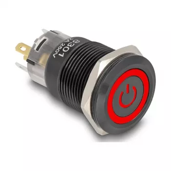 Interruptor DELOCK 22023 19 mm 12 V com 5 terminais de solda
