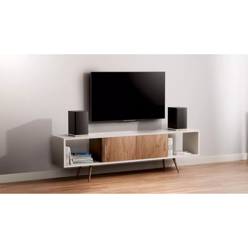 Blaupunkt BS60BK Colunas de estante LED, Bluetooth, HDMI ARC, preto